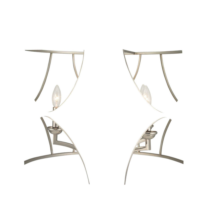 Progress Lighting P400178-134 Five Light Chandelier, Silver Ridge