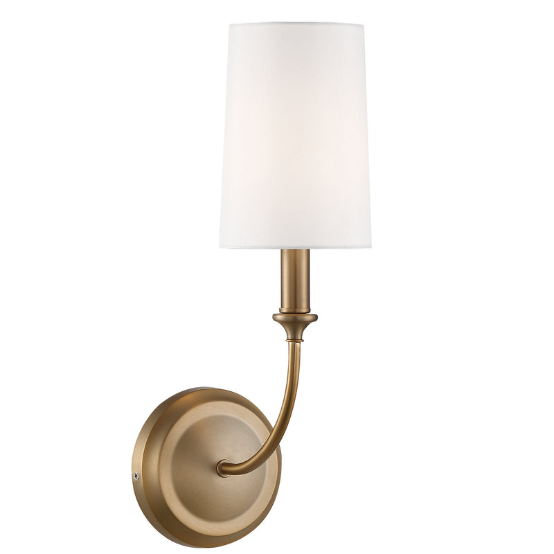 Crystorama 2241-VG One Light Wall Sconce, Vibrant Gold