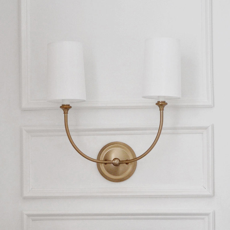 Crystorama 2242-VG Two Light Wall Sconce, Vibrant Gold