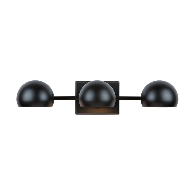 Capital Lighting 133131MB Three Light Vanity, Matte Black