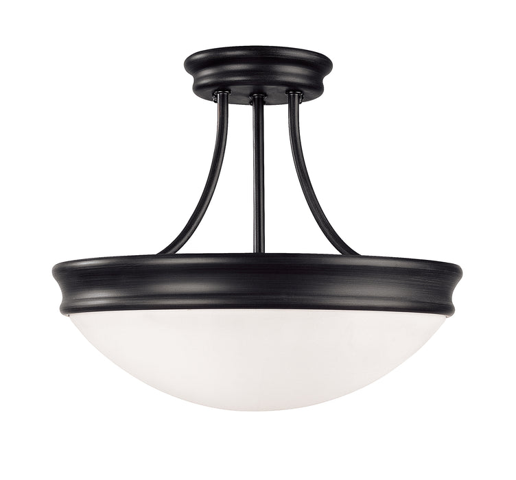 Capital Lighting 2037MB Three Light Semi Flush Mount, Matte Black