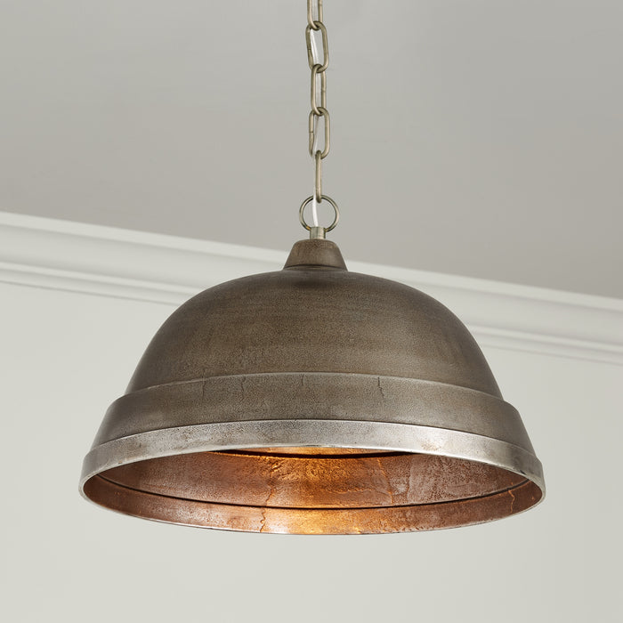 Capital Lighting 330311XN One Light Pendant, Oxidized Nickel