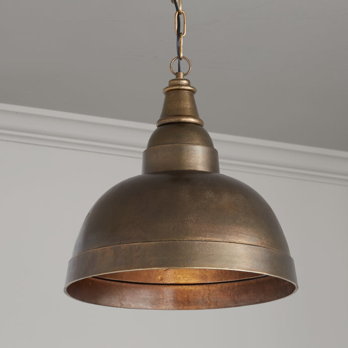 Capital Lighting 330313XB One Light Pendant, Oxidized Brass