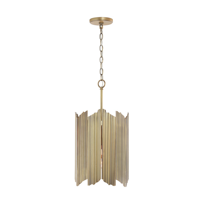 Capital Lighting 333461AD Six Light Pendant, Aged Brass