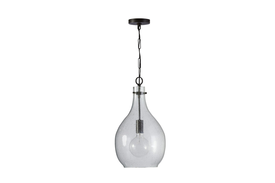 Capital Lighting 333813PW-473 One Light Pendant, Dark Pewter