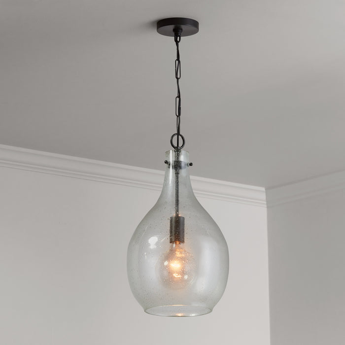 Capital Lighting 333813PW-473 One Light Pendant, Dark Pewter