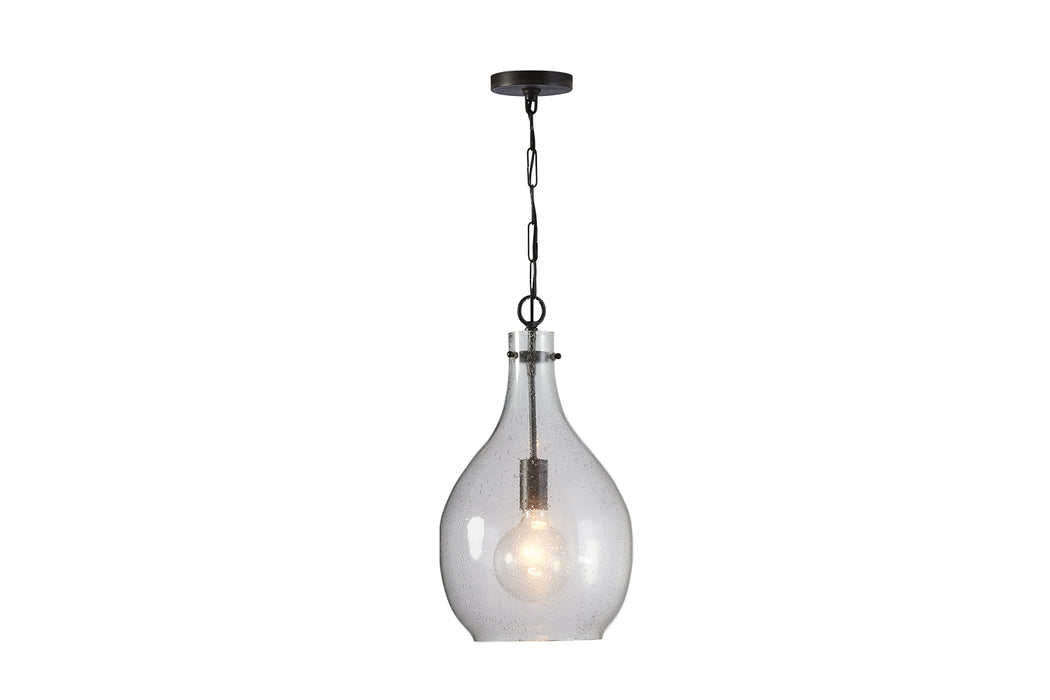 Capital Lighting 333813PW-473 One Light Pendant, Dark Pewter