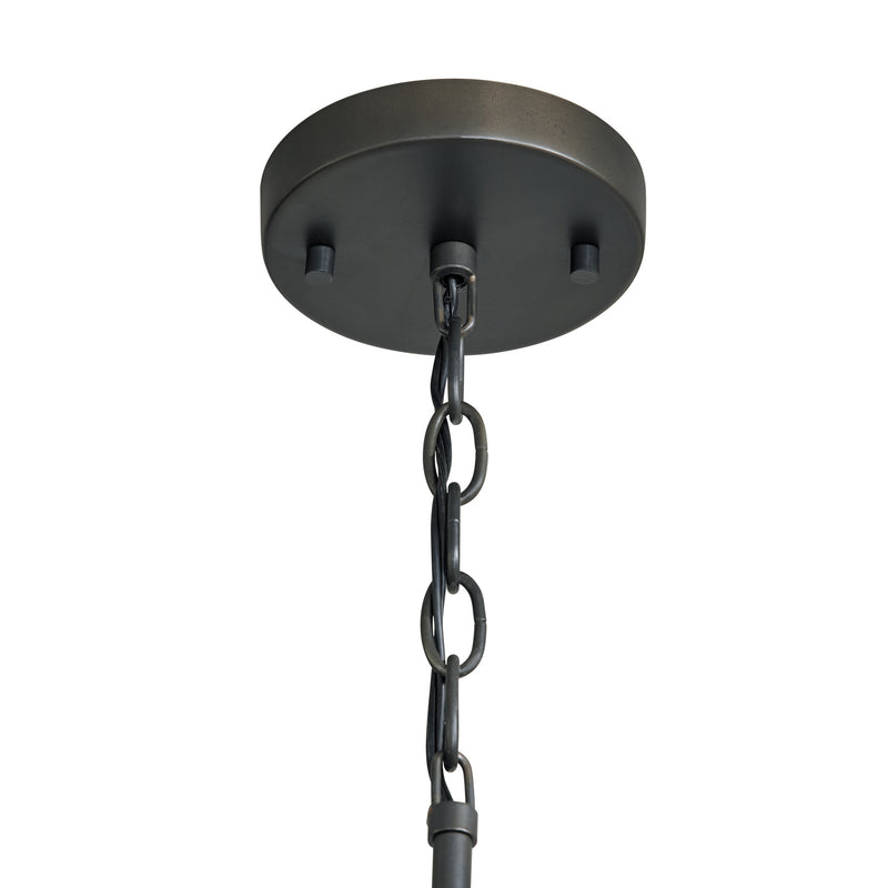 Capital Lighting 335111GI One Light Pendant, Grey Iron