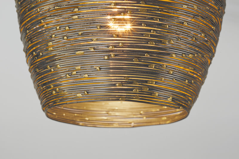 Capital Lighting 335111GI One Light Pendant, Grey Iron