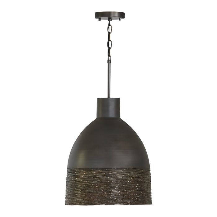Capital Lighting 335112GI One Light Pendant, Grey Iron