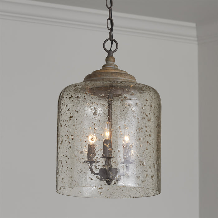 Capital Lighting 335242NG Three Light Pendant, Nordic Grey