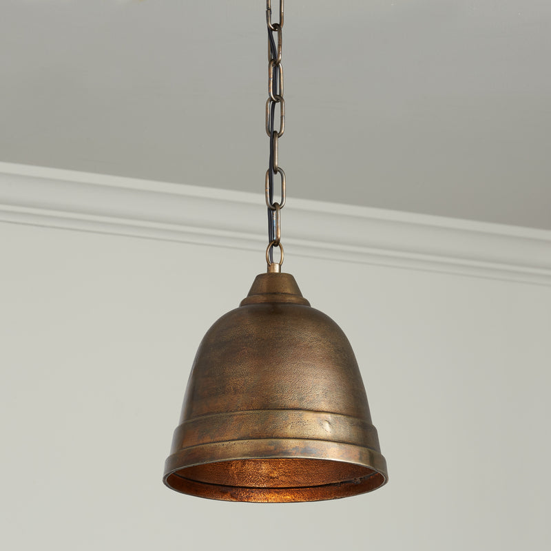 Capital Lighting 335312XB One Light Pendant, Oxidized Brass