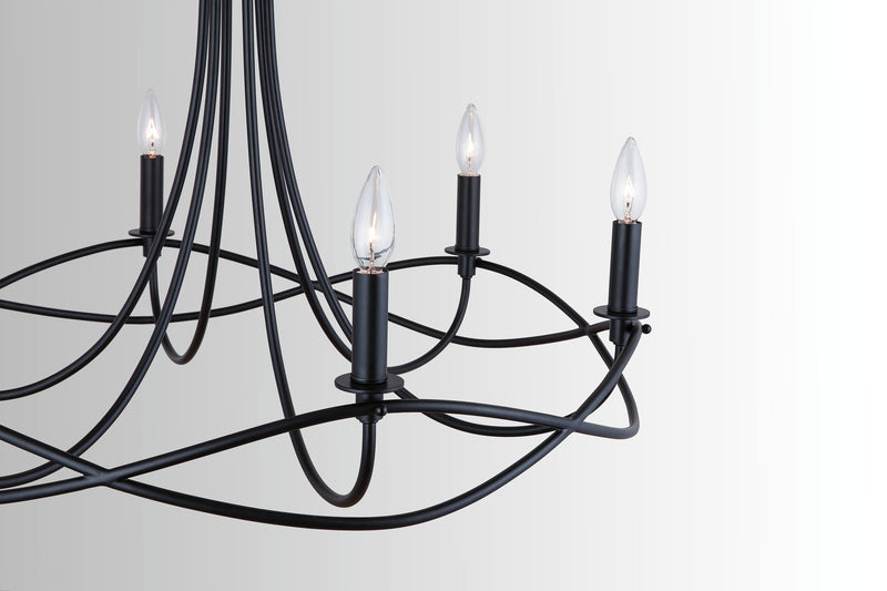 Capital Lighting 431661MB Six Light Chandelier, Matte Black