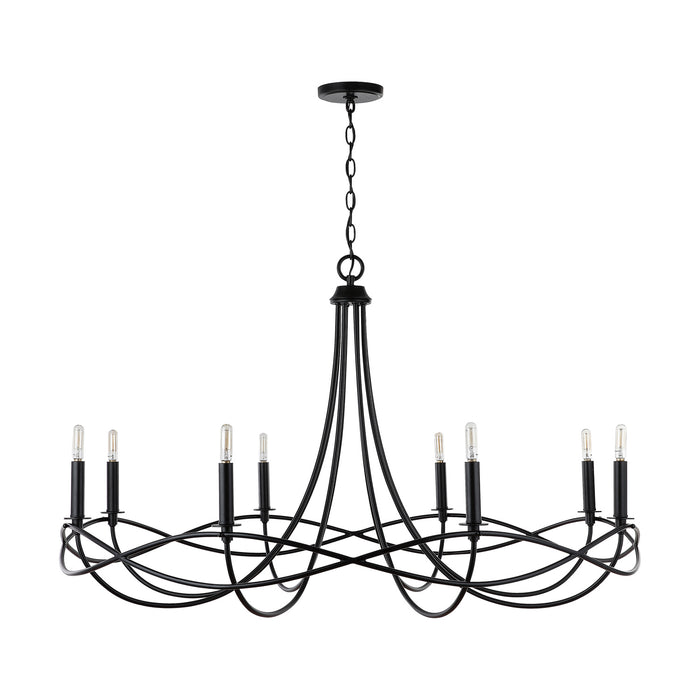 Capital Lighting 431681MB Eight Light Chandelier, Matte Black