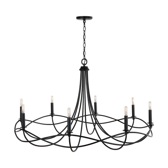 Capital Lighting 431681MB Eight Light Chandelier, Matte Black