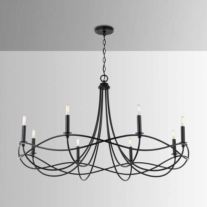 Capital Lighting 431681MB Eight Light Chandelier, Matte Black