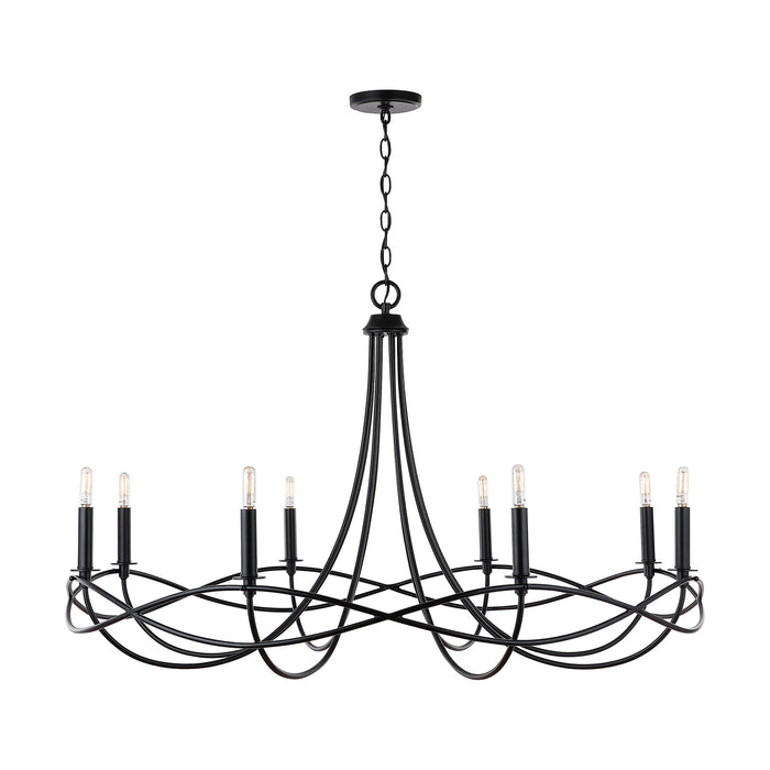Capital Lighting 431681MB Eight Light Chandelier, Matte Black
