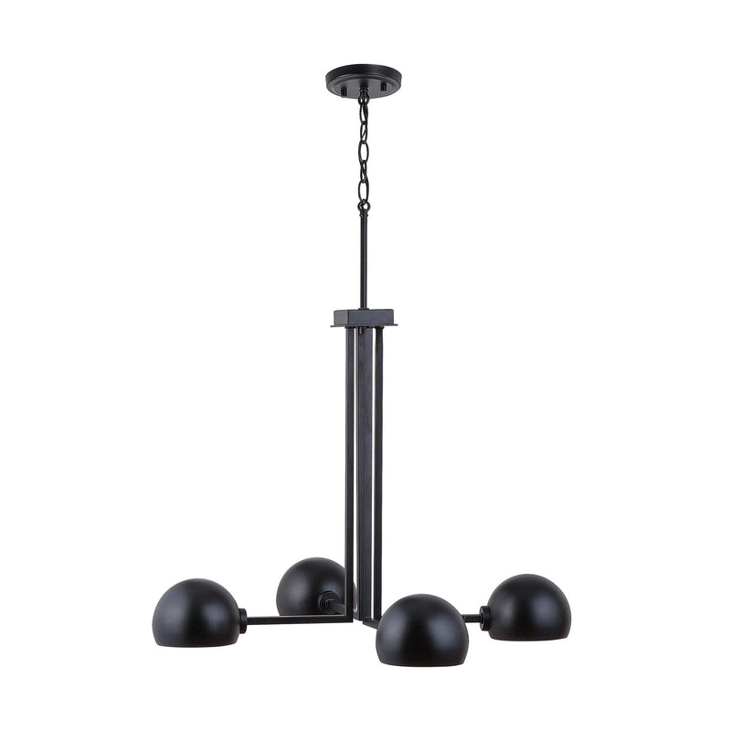 Capital Lighting 433141MB Four Light Chandelier, Matte Black