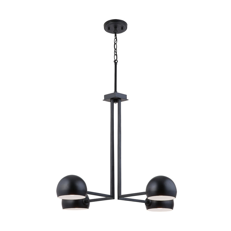 Capital Lighting 433141MB Four Light Chandelier, Matte Black