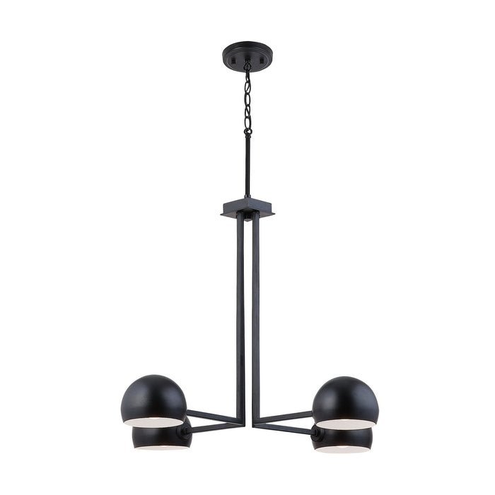 Capital Lighting 433141MB Four Light Chandelier, Matte Black