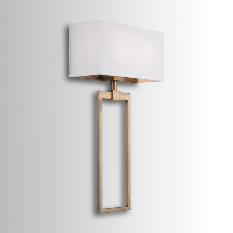 Capital Lighting 633321AD Two Light Wall Sconce, Aged Brass