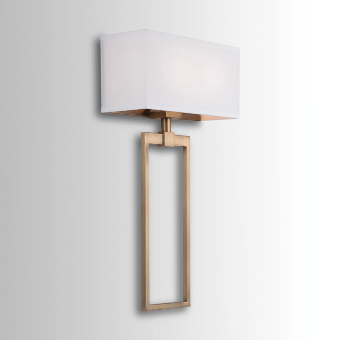 Capital Lighting 633321AD Two Light Wall Sconce, Aged Brass
