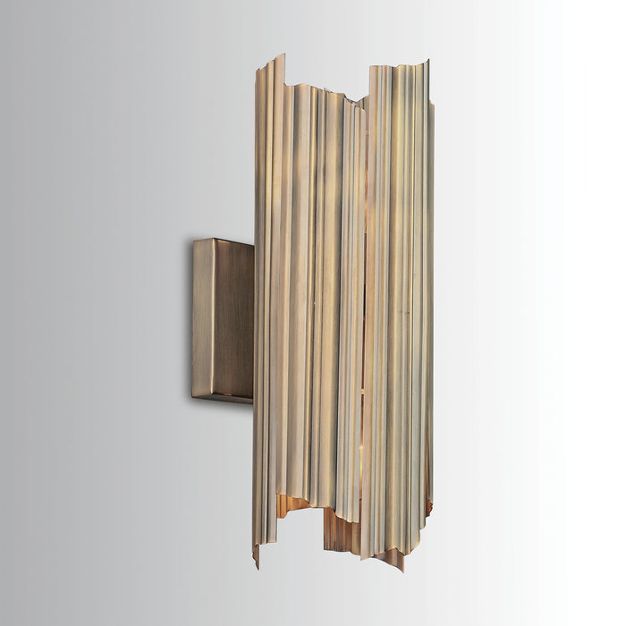 Capital Lighting 633421AD Two Light Wall Sconce, Aged Brass