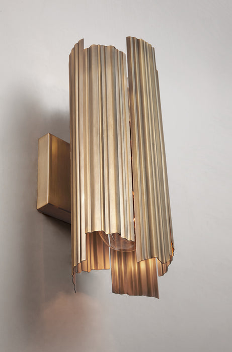 Capital Lighting 633421AD Two Light Wall Sconce, Aged Brass
