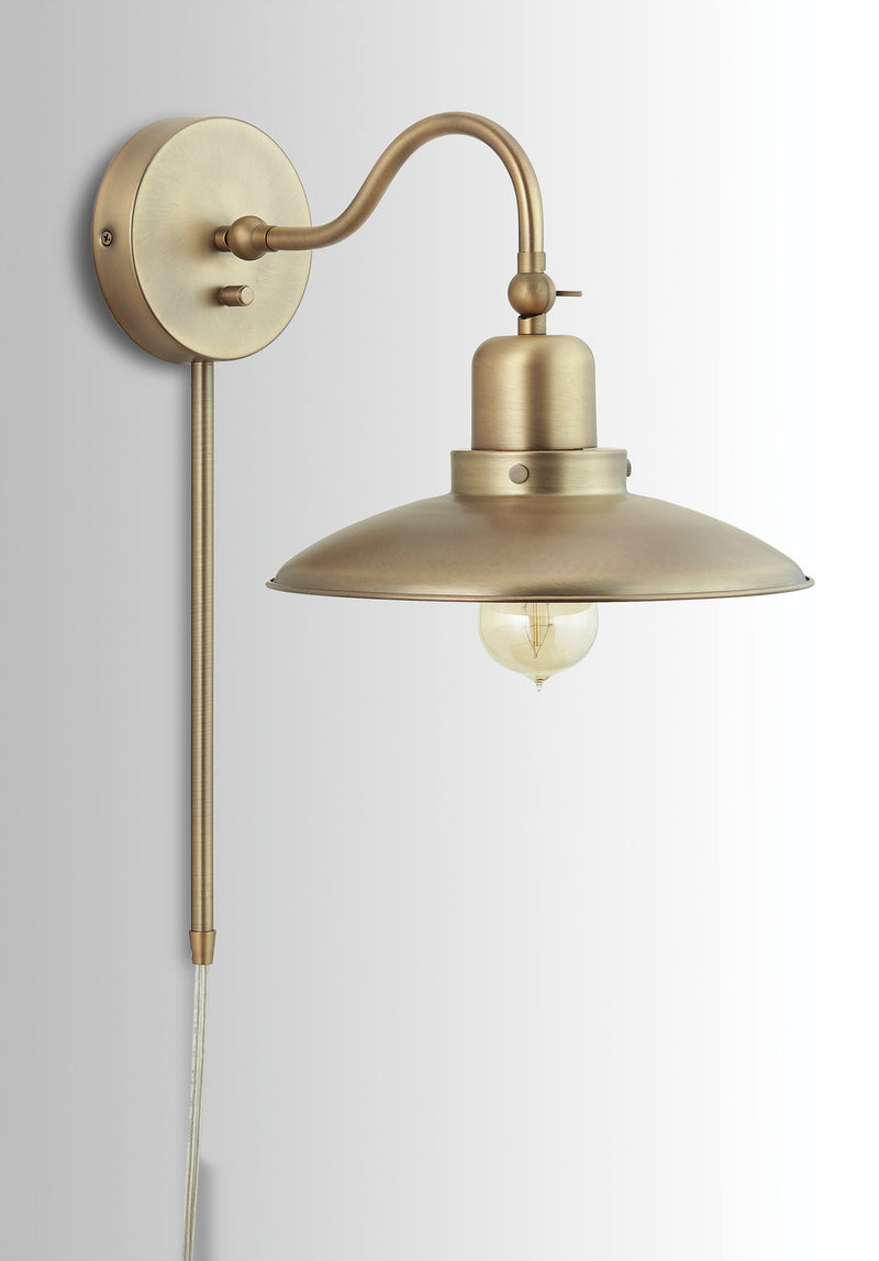 Capital Lighting 634811AD One Light Wall Sconce, Aged Brass