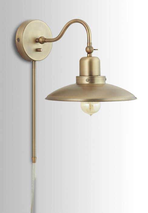 Capital Lighting 634811AD One Light Wall Sconce, Aged Brass