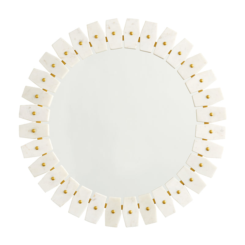 Capital Lighting 735404MM Mirror, Marble with Brushed Brass Metal