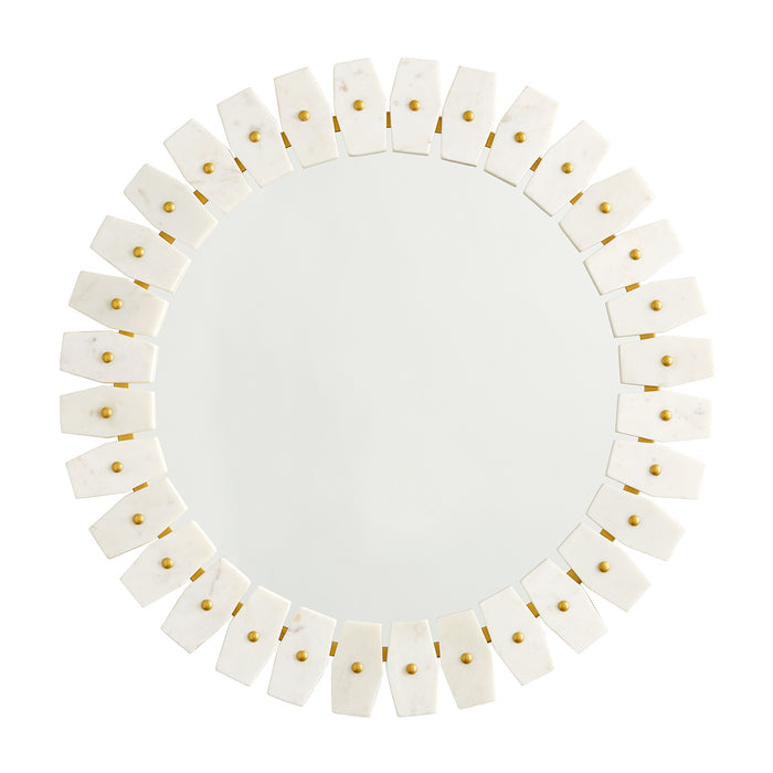 Capital Lighting 735404MM Mirror, Marble with Brushed Brass Metal