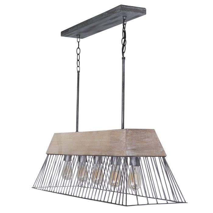 Capital Lighting 835051UW Five Light Island Pendant, Urban Wash