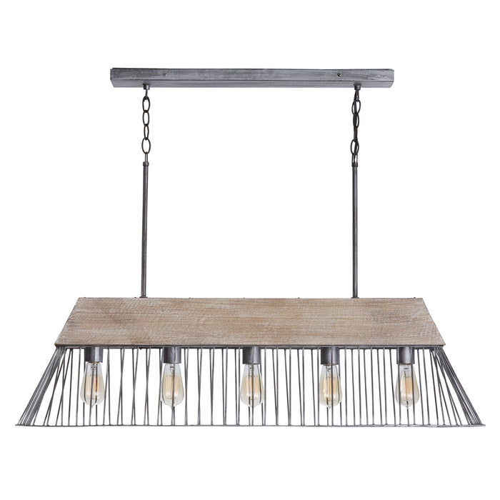Capital Lighting 835051UW Five Light Island Pendant, Urban Wash