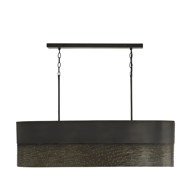 Capital Lighting 835151GI Five Light Island Pendant, Grey Iron