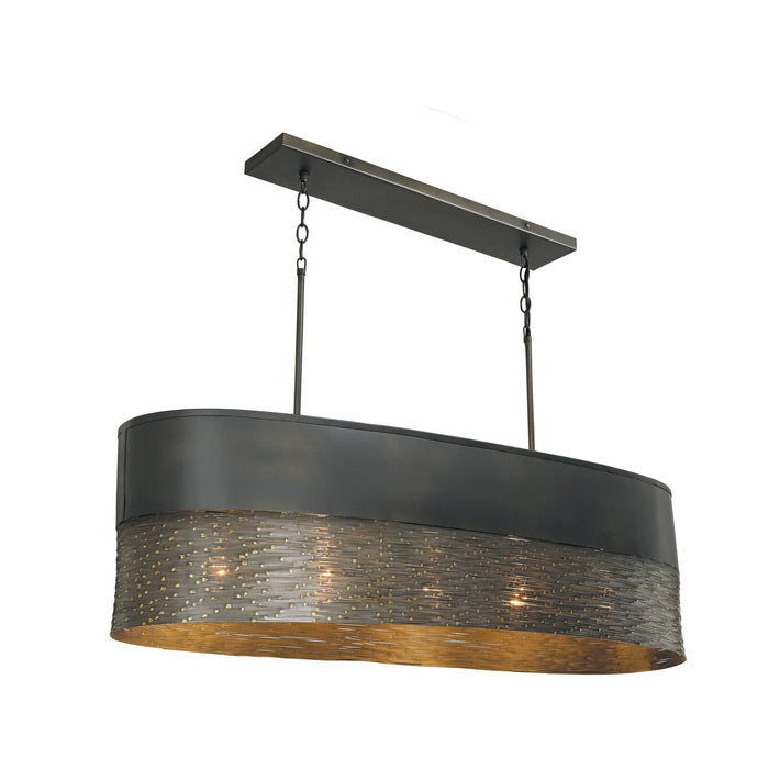 Capital Lighting 835151GI Five Light Island Pendant, Grey Iron