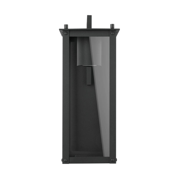 Capital Lighting 934611BK-GL One Light Outdoor Wall Lantern, Black