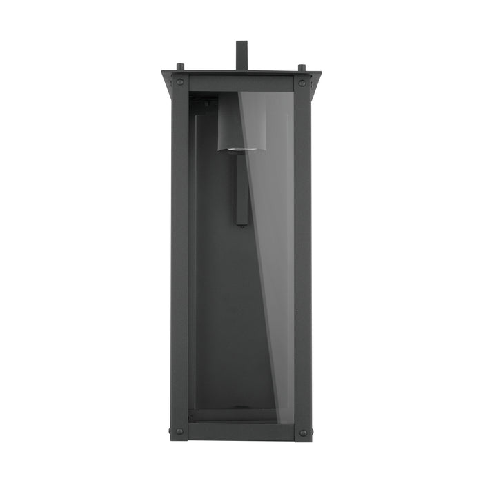 Capital Lighting 934612BK-GL One Light Outdoor Wall Lantern, Black