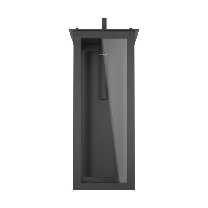 Capital Lighting 934642BK-GL One Light Outdoor Wall Lantern, Black