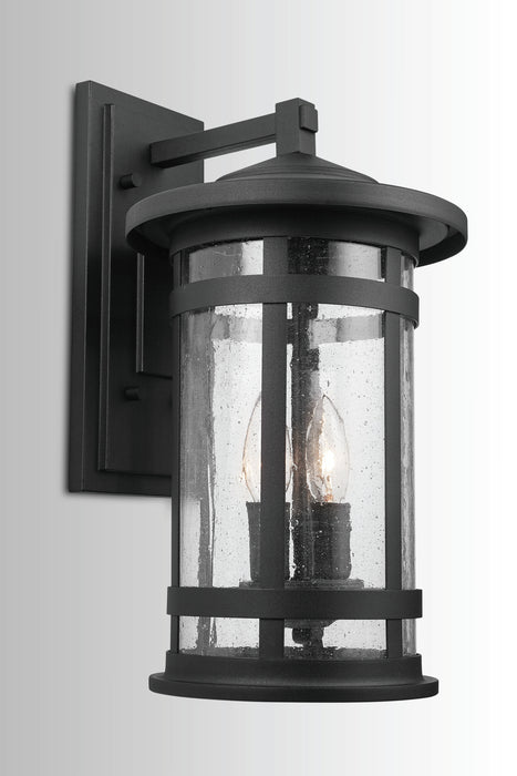Capital Lighting 935521BK Two Light Outdoor Wall Lantern, Black
