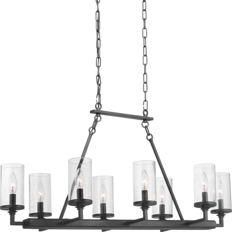 Progress Lighting P400180-143 Eight Light Chandelier, Graphite