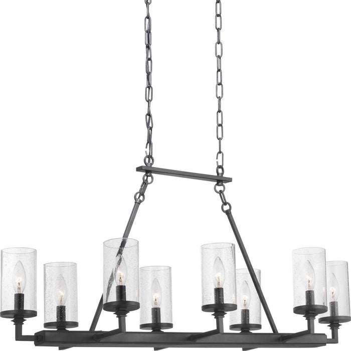 Progress Lighting P400180-143 Eight Light Chandelier, Graphite