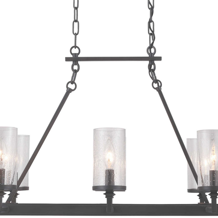 Progress Lighting P400180-143 Eight Light Chandelier, Graphite