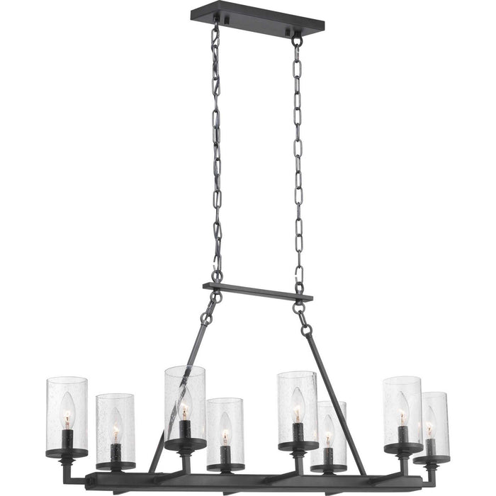 Progress Lighting P400180-143 Eight Light Chandelier, Graphite
