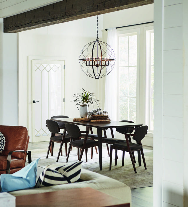 Progress Lighting P500069-020 Six Light Pendant, Antique Bronze