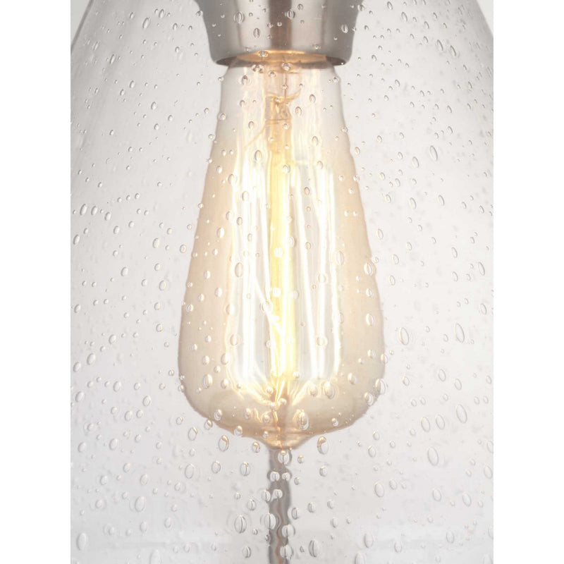 Progress Lighting P500135-009 One Light Pendant, Brushed Nickel