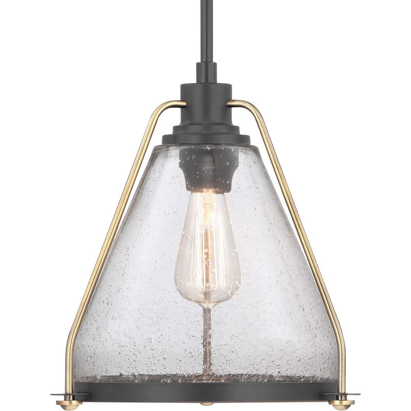 Progress Lighting P500135-020 One Light Pendant, Antique Bronze