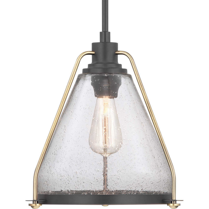 Progress Lighting P500135-020 One Light Pendant, Antique Bronze