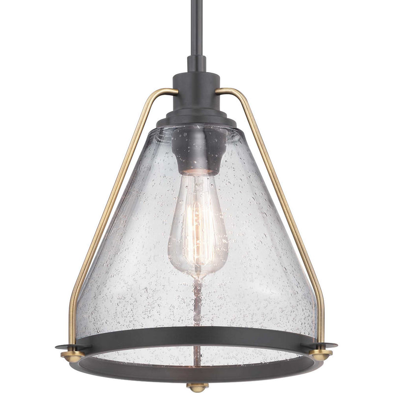 Progress Lighting P500135-020 One Light Pendant, Antique Bronze