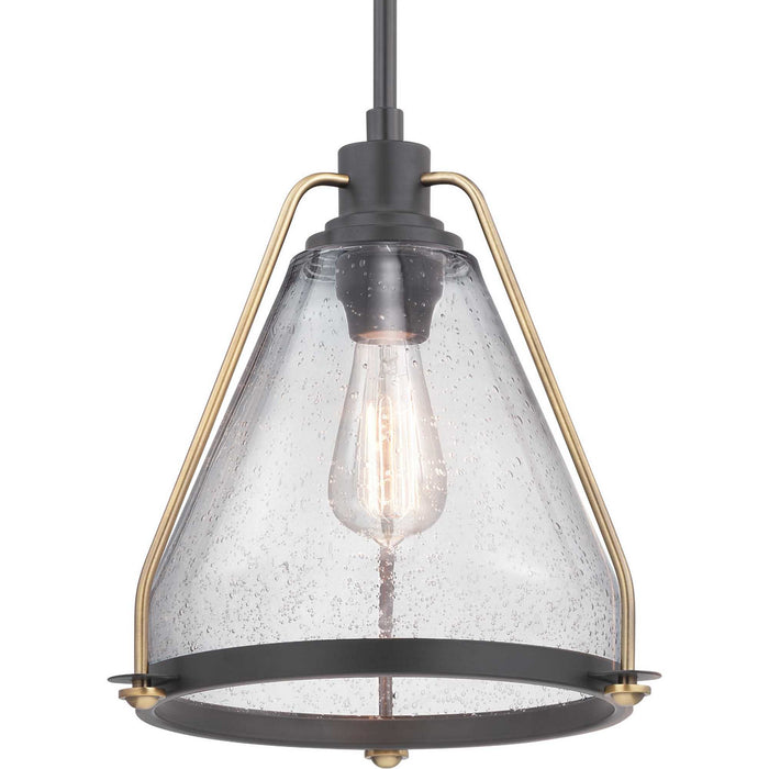 Progress Lighting P500135-020 One Light Pendant, Antique Bronze